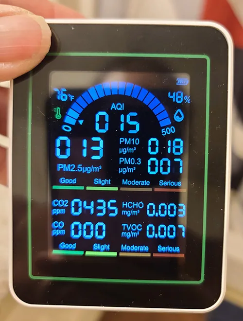 Normal air after the air fan running
