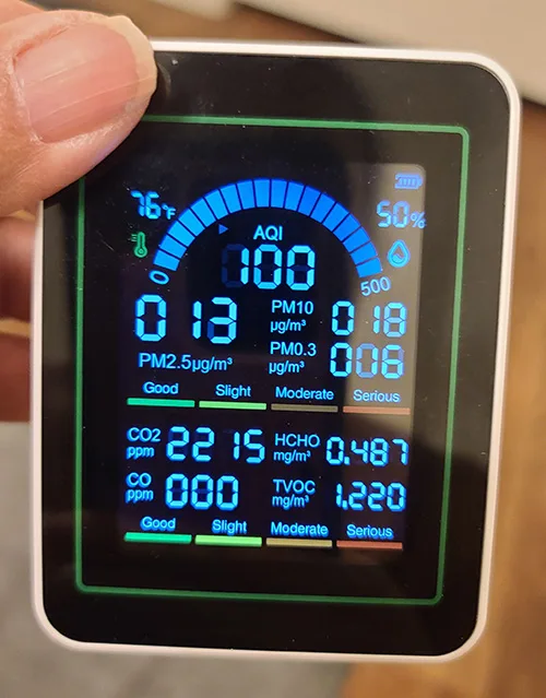 Air poisoned with 6 minutes of turning on air fan