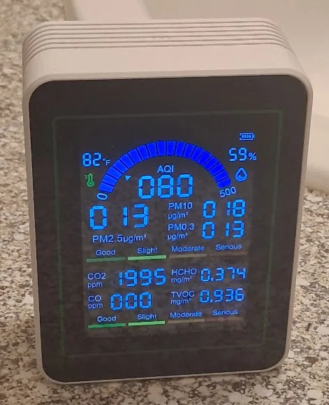 Toxin readings after aide's 25 minute shower