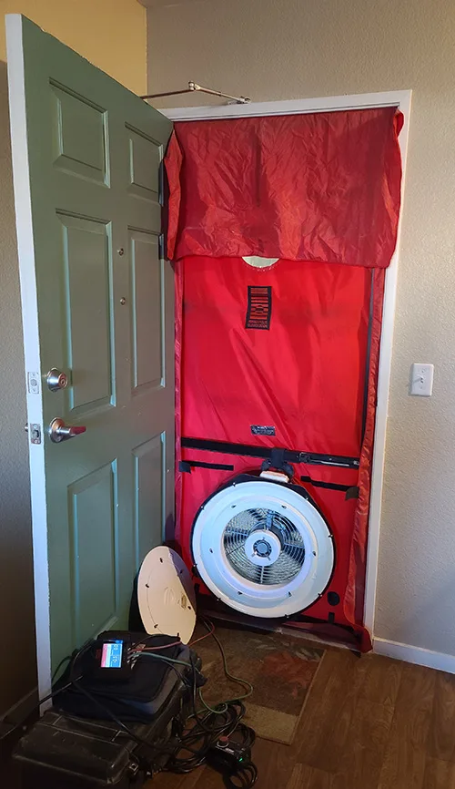 10/5/26 8:50AM - Nevada Hand performed blower tests.A guarded or multi-zone blower door test was performed. It included 